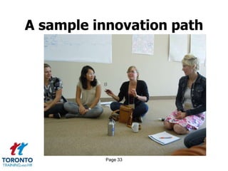 Page 33
A sample innovation path
 