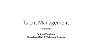 Biztalk Meetup #1 : PT SEBANGSA on Talent Management