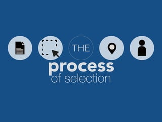process
of selection
THE
 