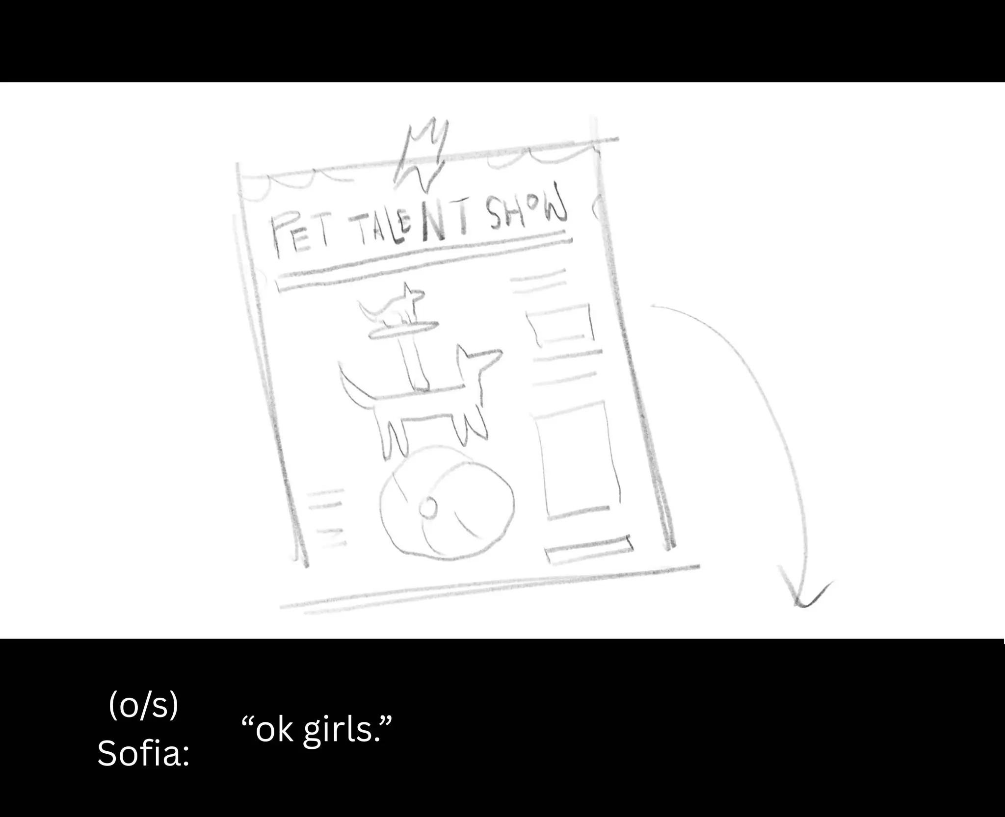 (o/s)
Sofia:
“ok girls.”
 