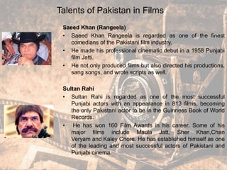 Saeed Rahi Talents of Pakistan (by UCP Fsd Students) | PPTX