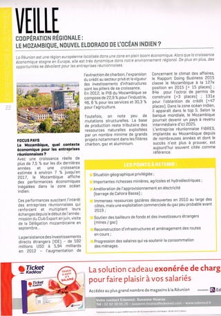 Magazine Talents & territoires - Veille Economique sur le Mozambique - Décembre 2014