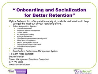 Talent Talk Webinar Onboarding And Socialization For Better Retention