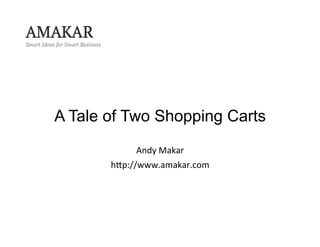 A Tale of Two Shopping Carts
	
  
Andy	
  Makar	
  
h+p://www.amakar.com	
  
	
  
 