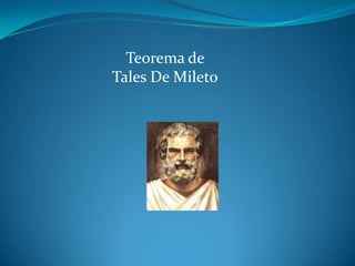 Teorema de Tales De Mileto 
