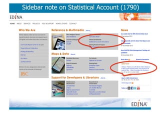 Sidebar note on Statistical Account (1790)
 