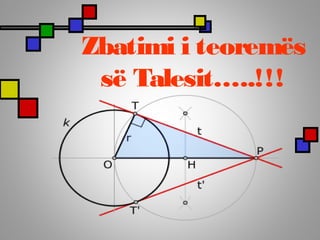 Teoremat E Rrethit TALESI DHE TEOREMA E TALESIT | PPT