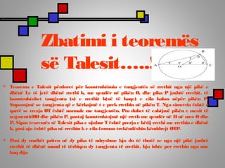 Teoremat E Rrethit TALESI DHE TEOREMA E TALESIT | PPT