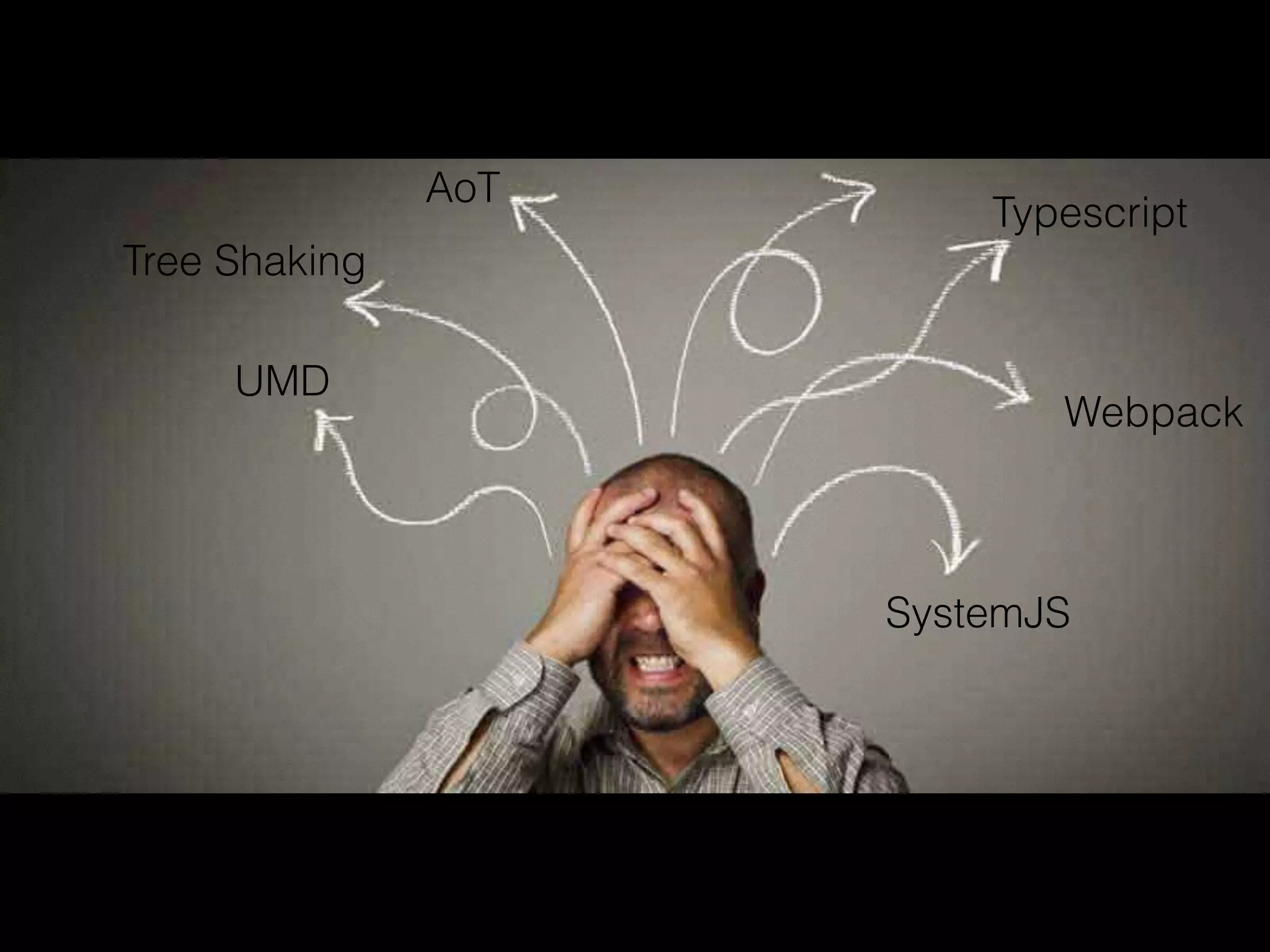 SystemJS
Webpack
UMD
Tree Shaking
AoT
Typescript
 