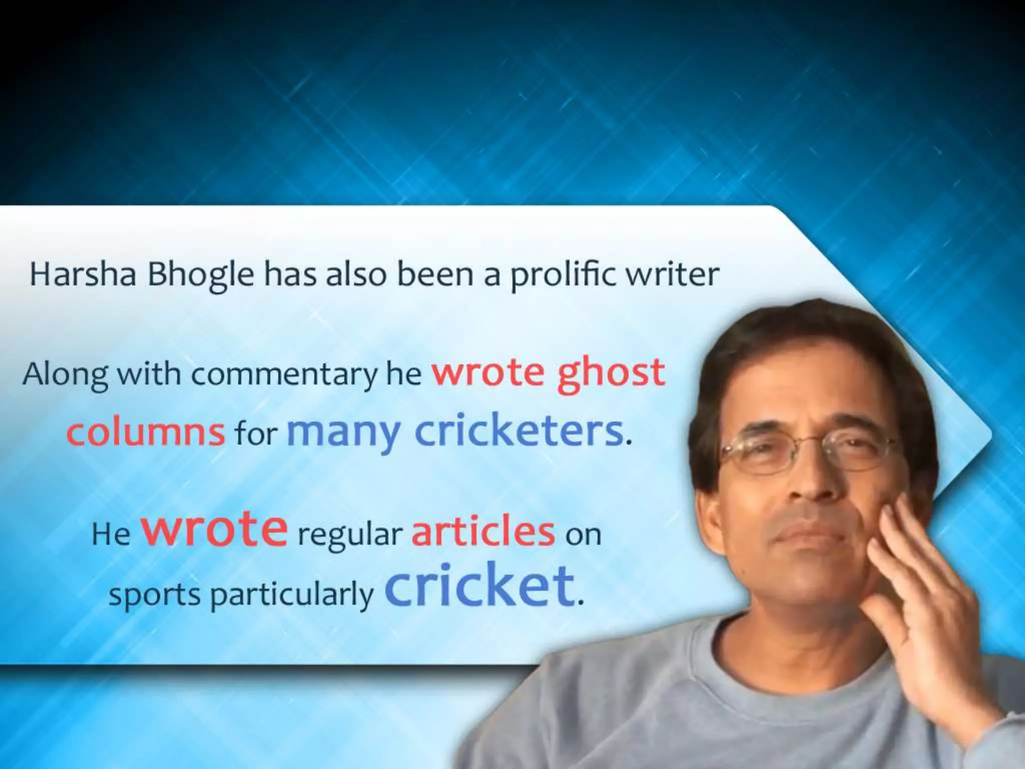 Tales of great careers - Harsha Bhogle
