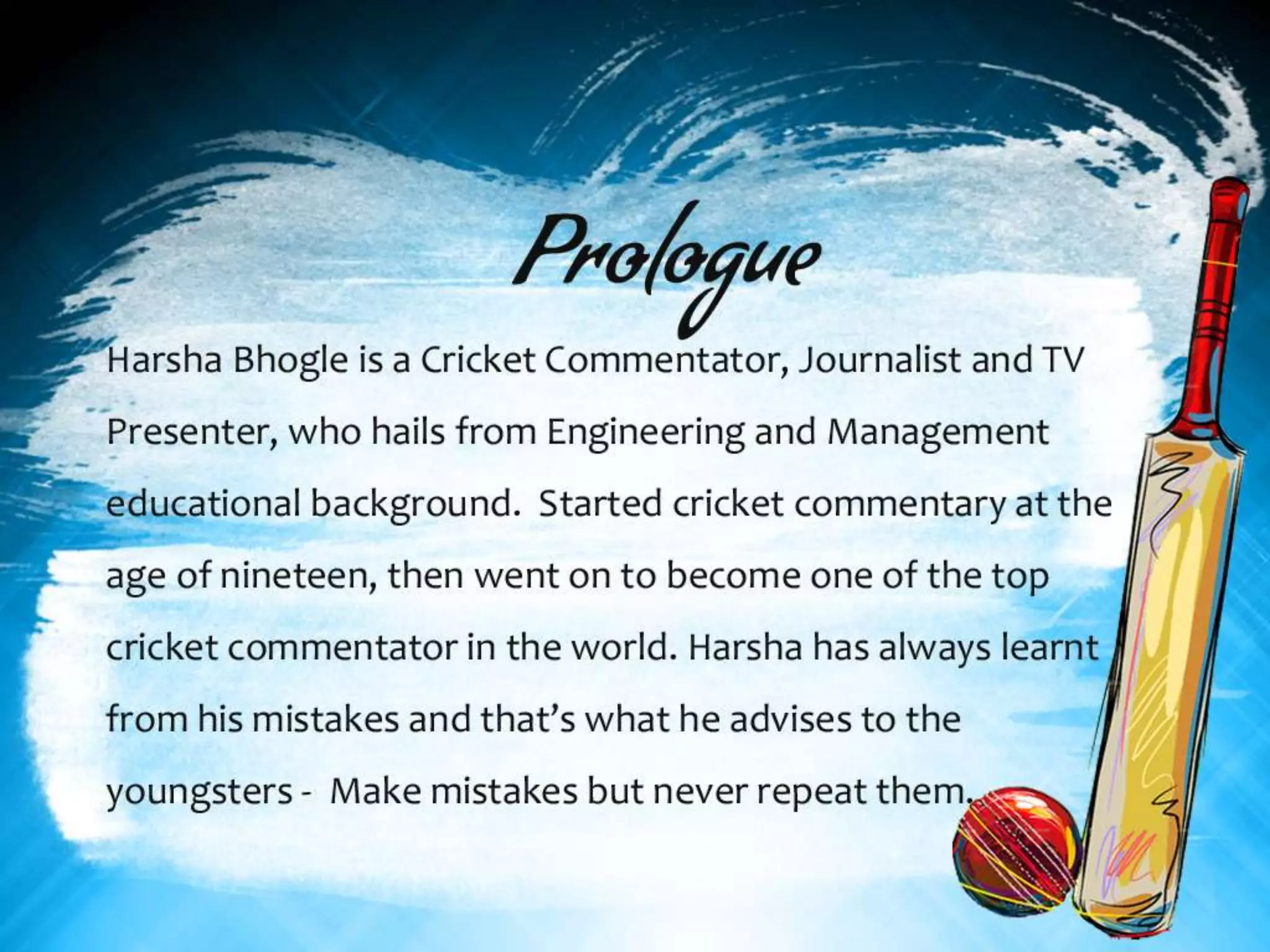Tales of great careers - Harsha Bhogle