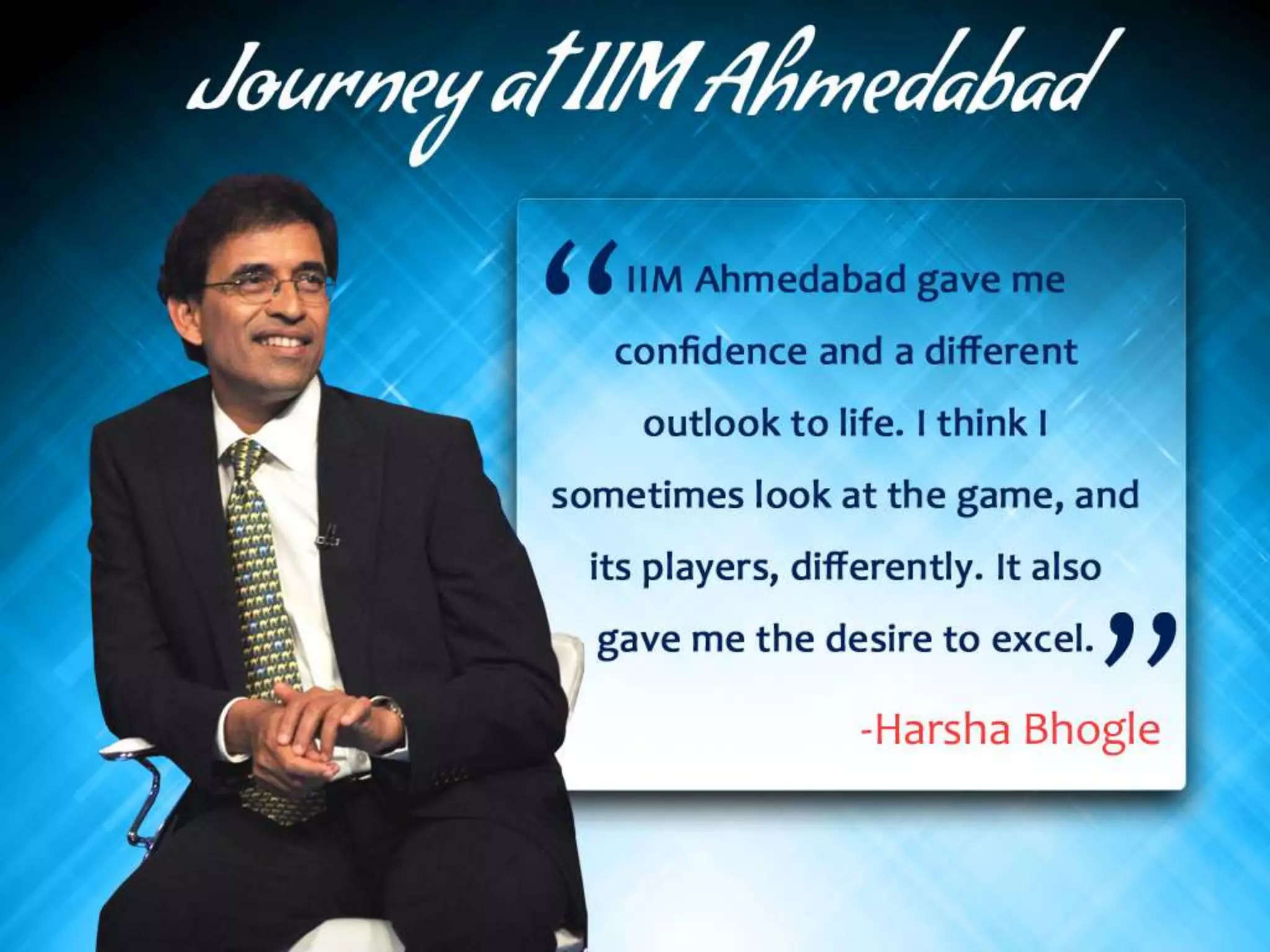 Tales of great careers - Harsha Bhogle