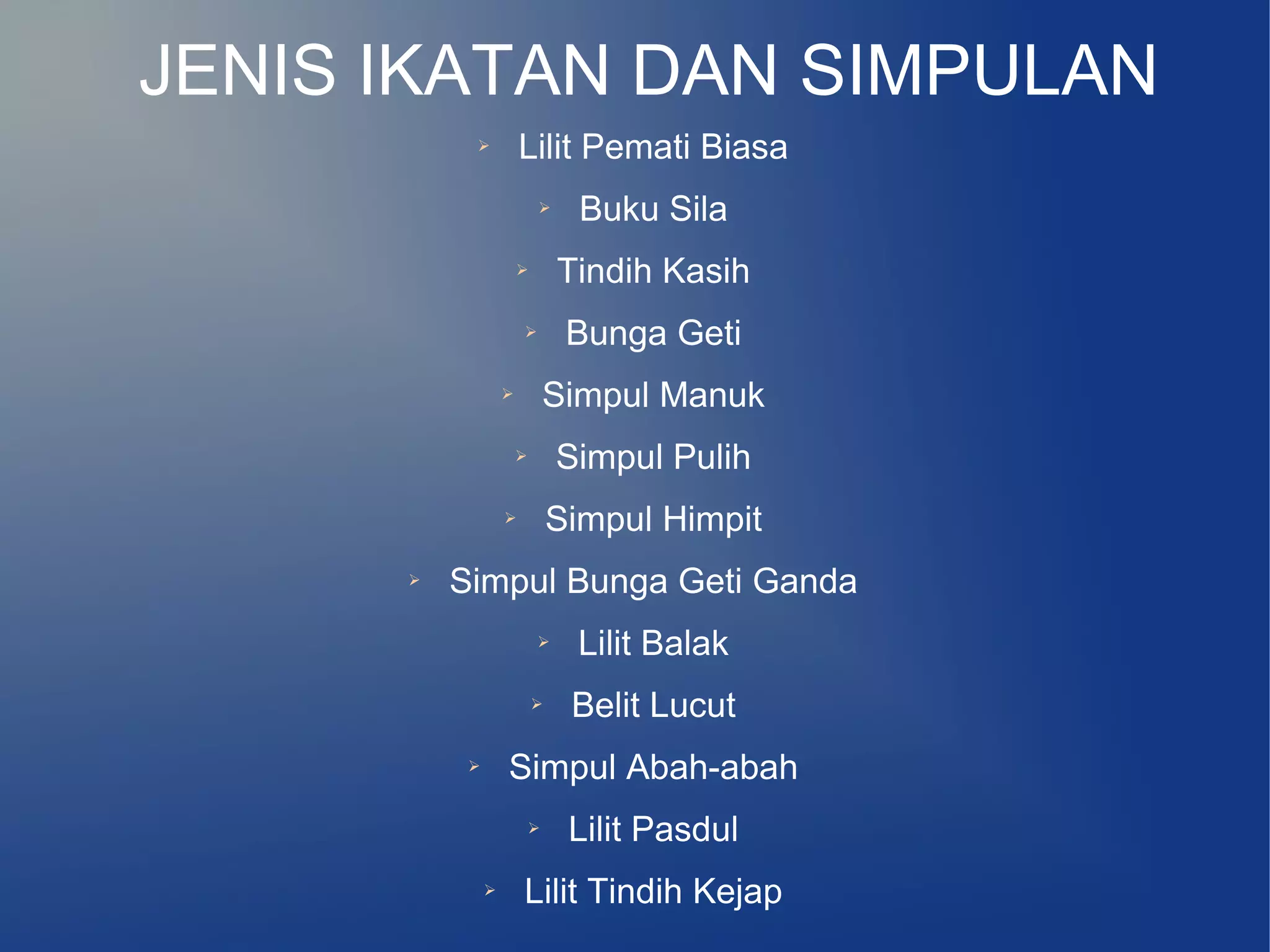 Tali ikatan dan simpulan | ODP