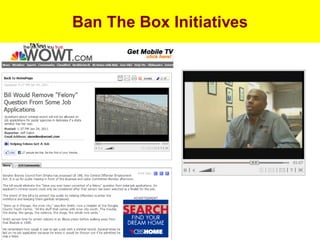 Ban The Box Initiatives
 