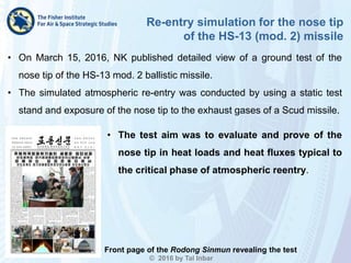 Re-entry simulation for the nose tip
of the HS-13 (mod. 2) missile
• On March 15, 2016, NK published detailed view of a gr...