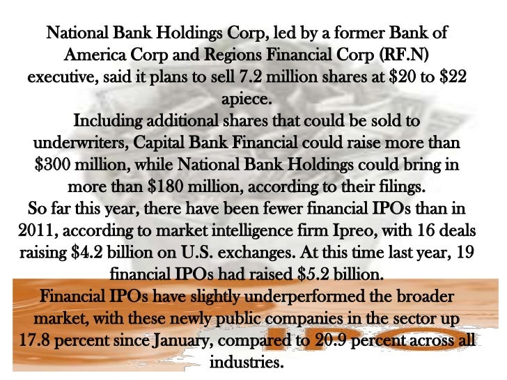 Bank of america ipo price