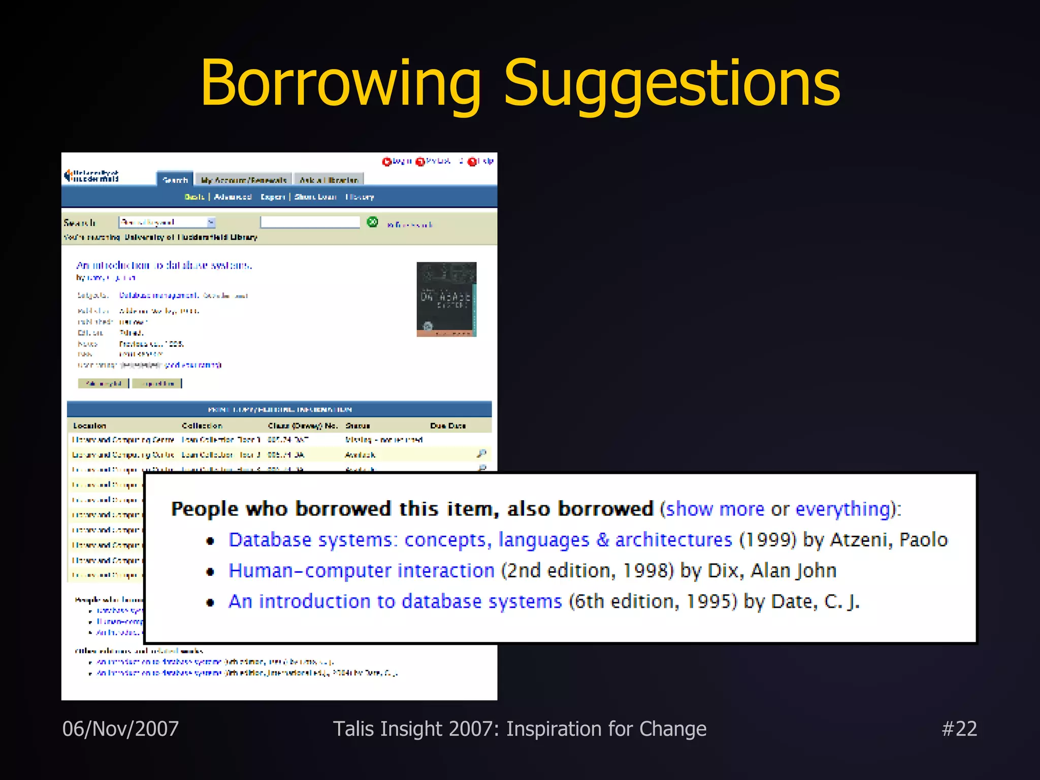 Borrowing Suggestions 