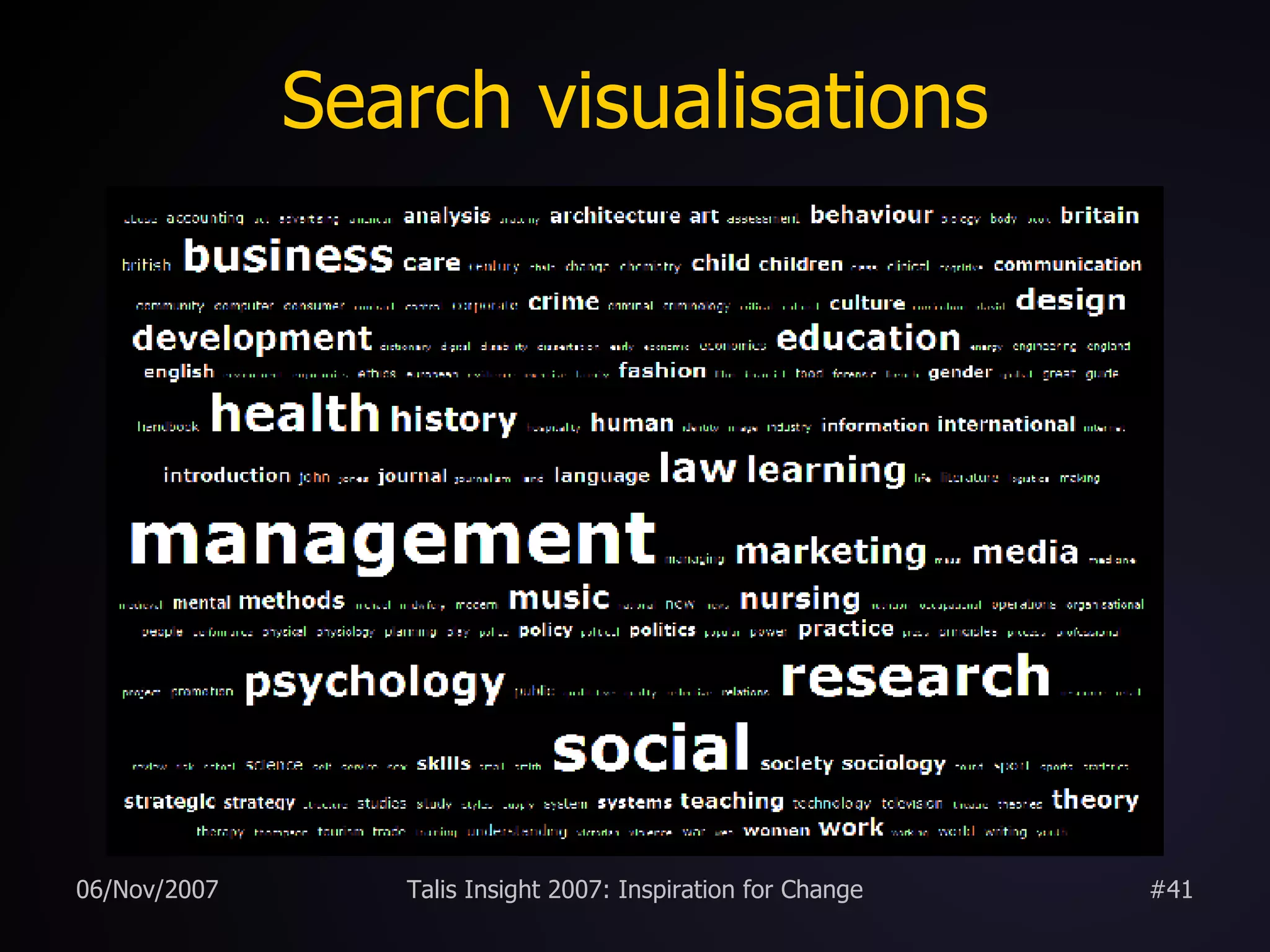 Search visualisations 