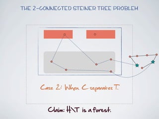 The 2-connected Steiner Tree Problem




      Case 2: When C separates T.

        Claim:  HT    is  a  forest.
 
