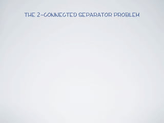 The 2-connected Separator Problem
 