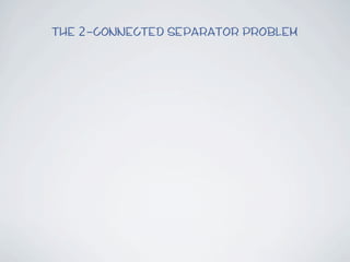 The 2-connected Separator Problem
 