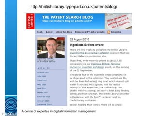 http://britishlibrary.typepad.co.uk/patentsblog/ 