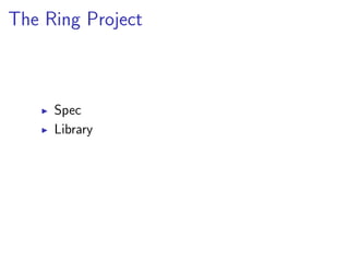 The Ring Project



     Spec
     Library
 