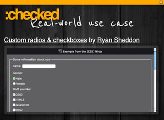 CSS3: A practical introduction (FT2010 talk)