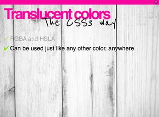 CSS3: A practical introduction (FT2010 talk)