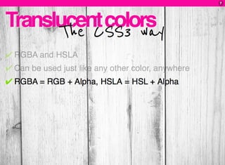 CSS3: A practical introduction (FT2010 talk)