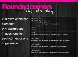 CSS3: A practical introduction (FT2010 talk)