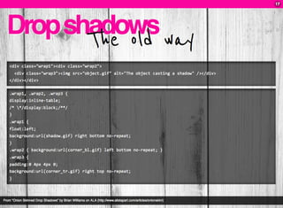 CSS3: A practical introduction (FT2010 talk)