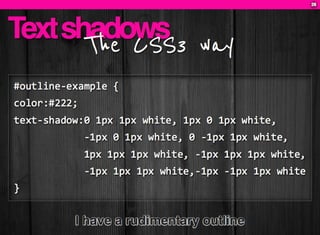 CSS3: A practical introduction (FT2010 talk)