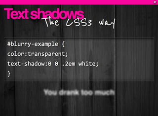 CSS3: A practical introduction (FT2010 talk)
