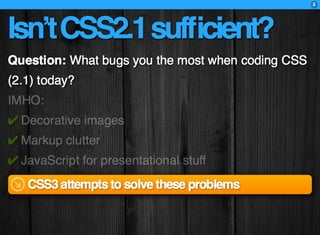 CSS3: A practical introduction (FT2010 talk)