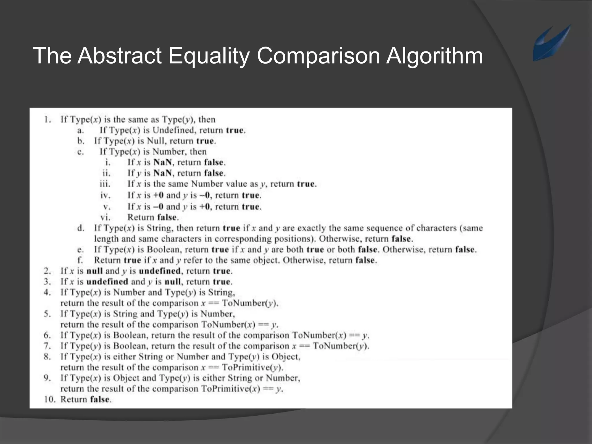 The Abstract EqualityComparisonAlgorithm