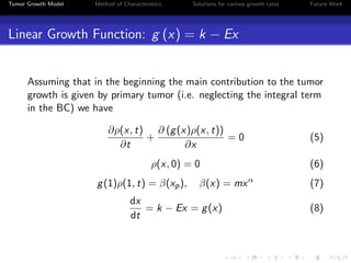 Dynamic Tumor Growth Modelling | PDF