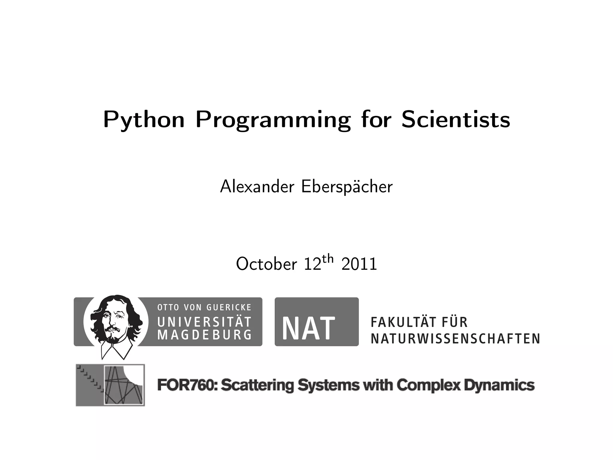 Python For Scientists | PDF | Programming Languages | Computing