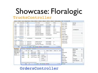 Showcase: Floralogic
TrucksController




  OrdersController
 