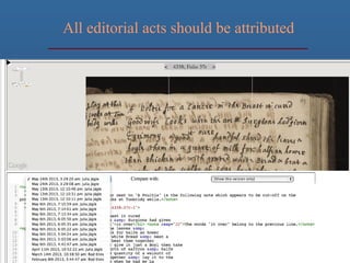 All editorial acts should be attributed
 