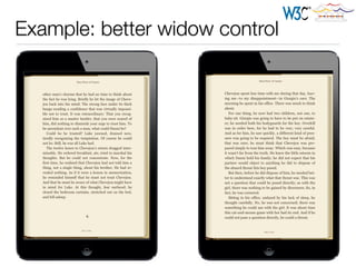 Example: better widow control
 