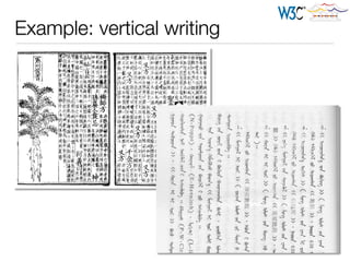 Example: vertical writing
 