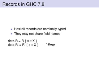 Galois Tech Talk / Vinyl: Records in Haskell and Type Theory | PDF