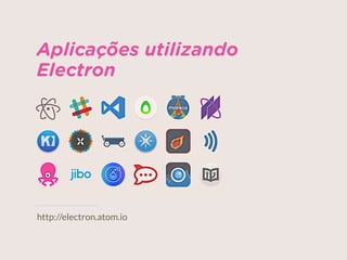 Aplicações utilizando
Electron
http://electron.atom.io
 