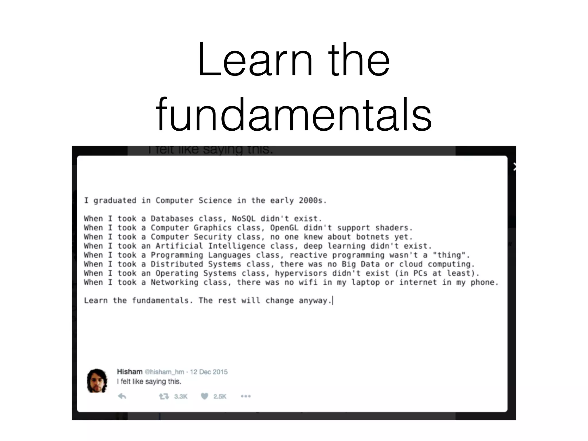 Learn the
fundamentals