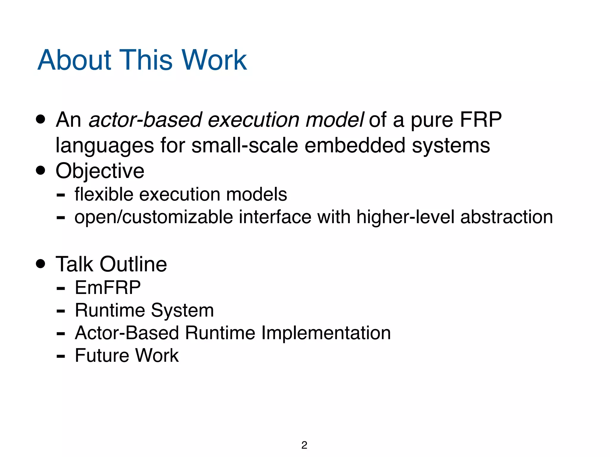 Towards an Integration of the Actor Model in an FRP Language for Small ...