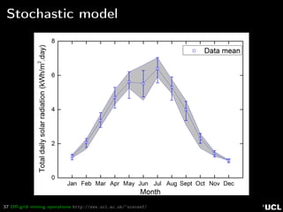 37 Oﬀ-grid mining operations http://www.ucl.ac.uk/~ucecesf/
Stochastic model
 