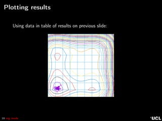 16 org mode
Plotting results
Using data in table of results on previous slide:
 