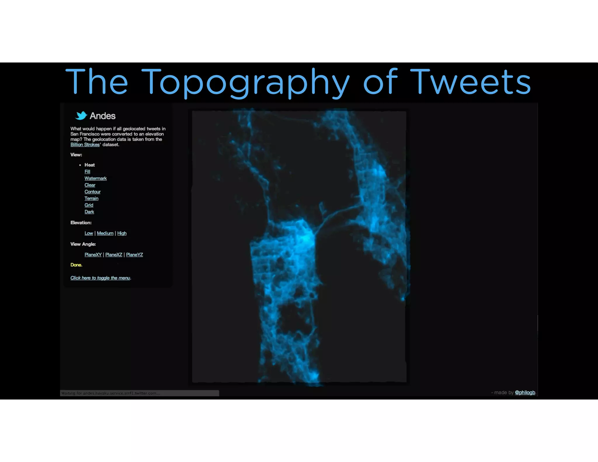 The Topography of Tweets