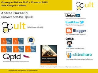 Copyright 2009-2010 @CULT. All rights reserved
Andrea Gazzarini
Software Architect, @Cult
Convegno Stelline 2015 - 13 marz...
